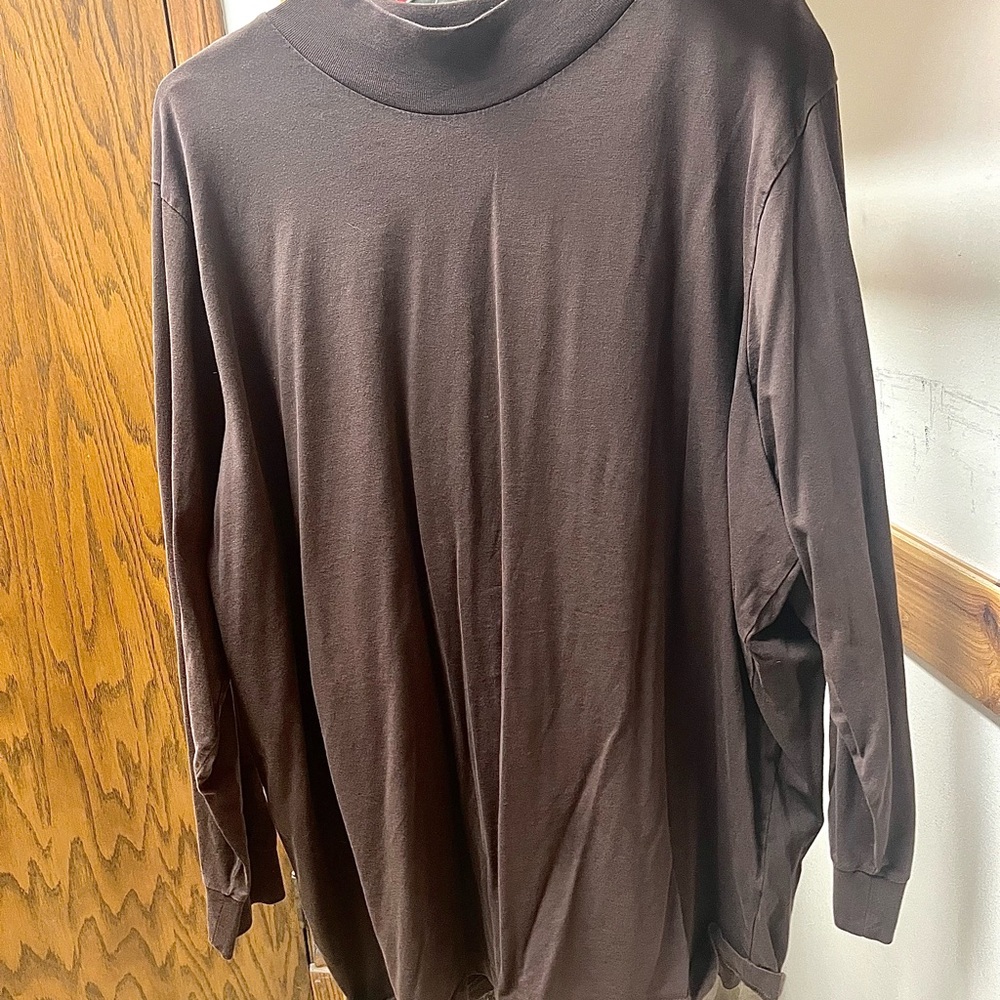 Classic Men's Brown Long Sleeve Shirt